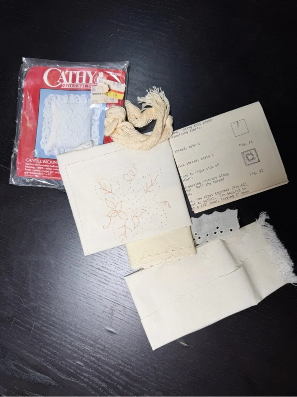 Vintage Craft Lot - Needlecraft Kits,‎ Pastels,  Transfer Art, DIY Supplies